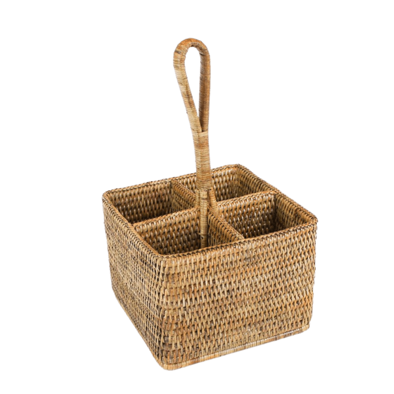 Porta Condimento Rattan – Sofisticação Sustentável para Temperar Seu Dia