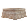 Mesa de Centro em Rattan Natural com Design Ondulado