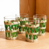 Copo de Vidro com Trama Artesanal Verde – Conjunto com 4 Peças