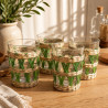 Copo de Vidro com Trama Artesanal Verde – Conjunto com 4 Peças