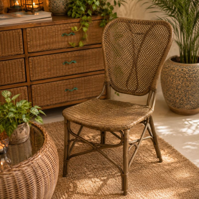 Cadeira Ishela em Rattan Natural Artesanal