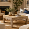 Mesa de Centro Scallop em Rattan Natural