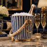 Balde de Gelo Royal Stripe Azul & Ouro