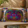 Almofada Bordada Artesanal Multicolor