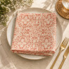 Guardanapo de Linho Estampado Coral Vintage
