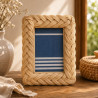 Porta-Retrato em Rattan Trançado Artesanal
