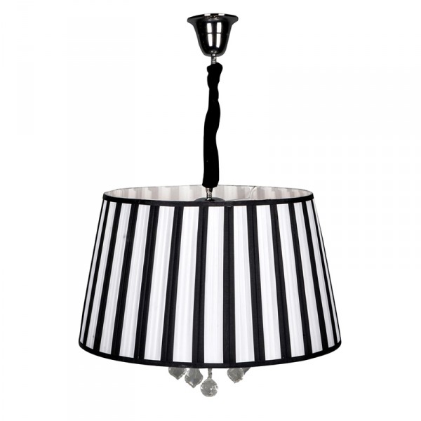 Lustre Ishela Luxo Branco e Preto