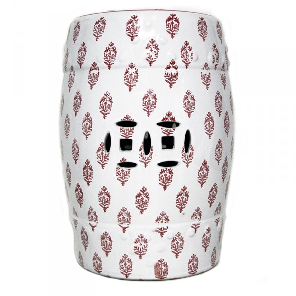 Banco de Cerâmica Jaipur Vermelho