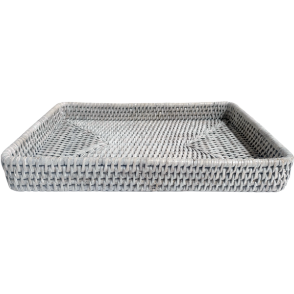 Ishela Rattan Bandeja Spa Branca