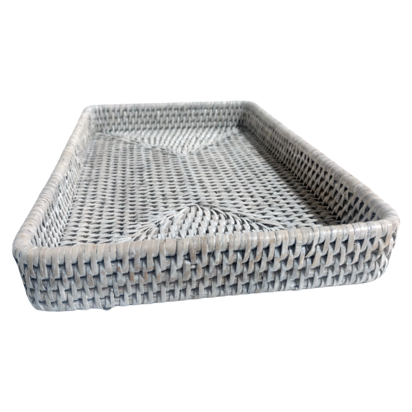 Ishela Rattan Bandeja Spa Branca