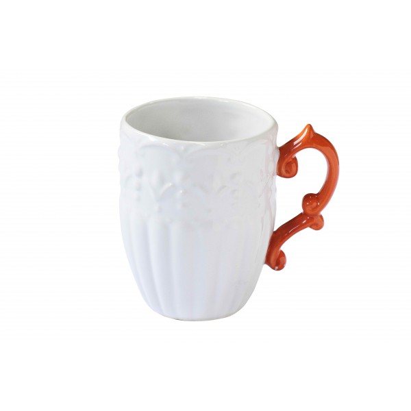 Caneca Porcelana Laranja 4 pçs