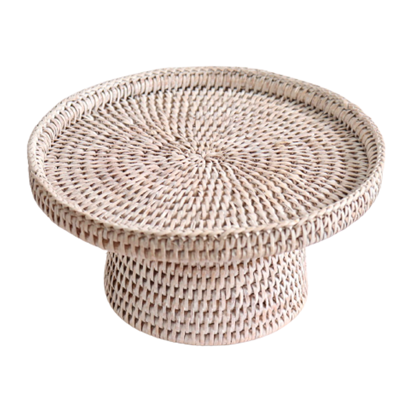 Ishela Rattan Porta Bolo Branco Menor