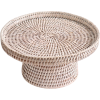 Ishela Rattan Porta Bolo Branco Menor