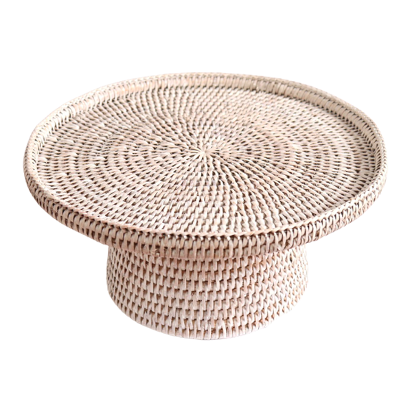 Ishela Rattan Porta Bolo Medio Branco