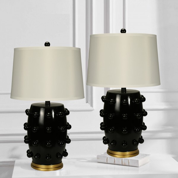 Abajur Berlin Preto – Elegância Escultural para Ambientes Sofisticados