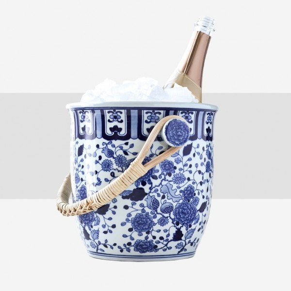 Balde de Gelo Chinoiserie Bleu