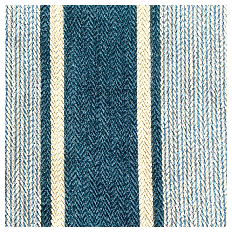 Tecido de Algodao  Heringbone London Blue Stripes da MArca ISHELA