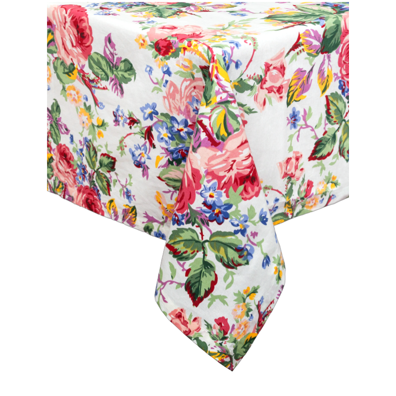Esta toalha de mesa da ISHELA em estilo shabby chic é refrescante aos olhos e adota elementos de padrões de flores vintage, ofer