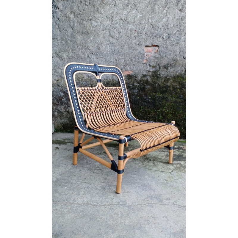 Poltrona Lounge da Ishela em Rattan Natural – Conforto e Elegância Atemporal