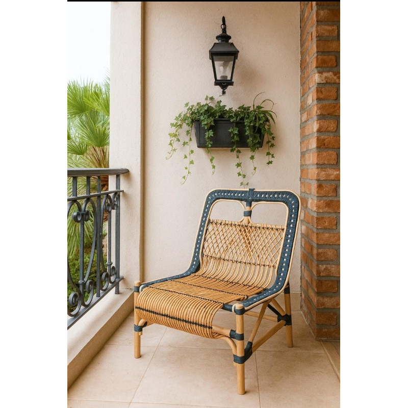 Poltrona Lounge da Ishela em Rattan Natural – Conforto e Elegância Atemporal