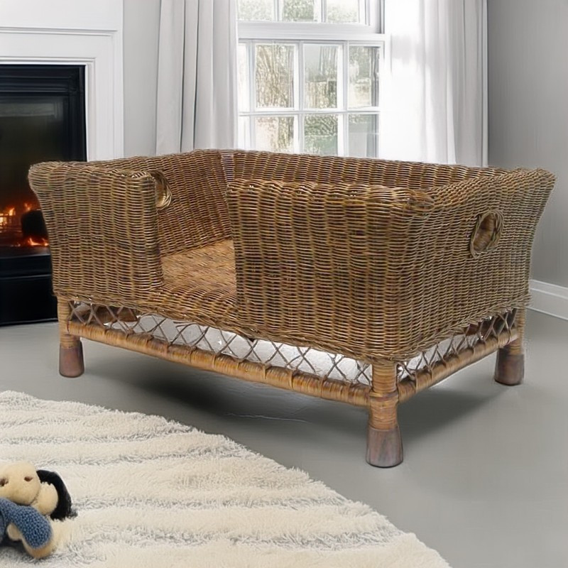 Cama de Pet em Rattan
