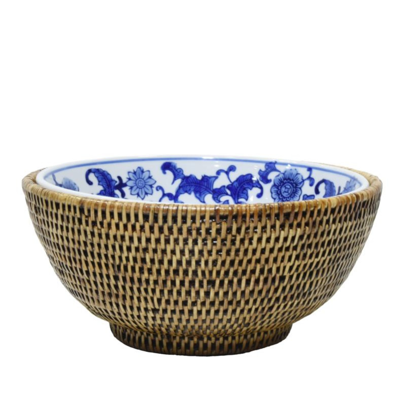 Tigela de Salada em Rattan Riviera