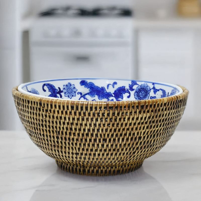 Tigela de Salada em Rattan Riviera